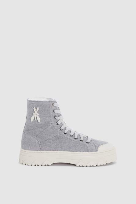 Sneakers alte tessuto, Grigio, Patrizia Pepe