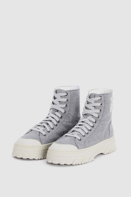 Sneakers alte tessuto, Grigio, Patrizia Pepe