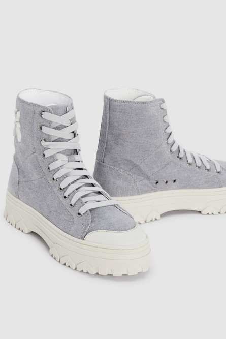 Sneakers alte tessuto, Grigio, Patrizia Pepe