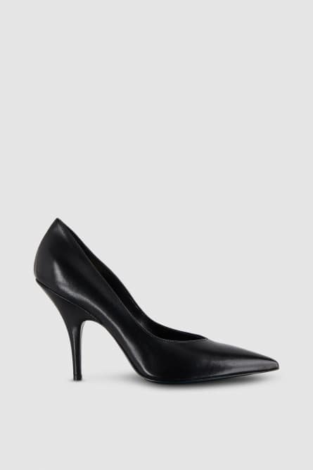 Smooth leather pumps, Black, Patrizia Pepe