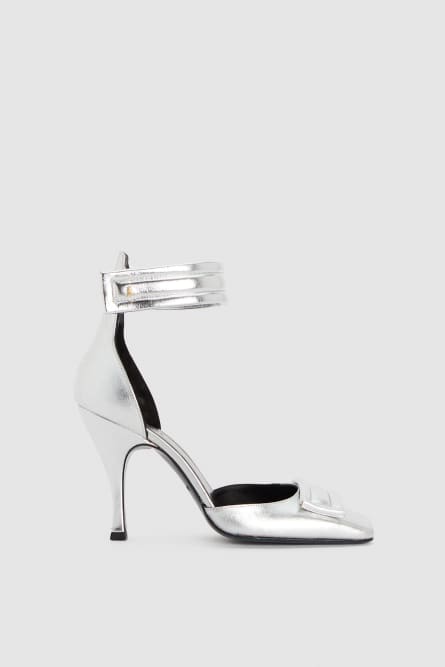 Ankle-strap pumps, Silver, Patrizia Pepe