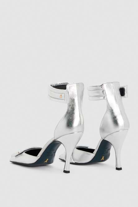 Ankle-strap pumps, Silver, Patrizia Pepe