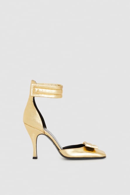 Ankle-strap pumps, Gold, Patrizia Pepe