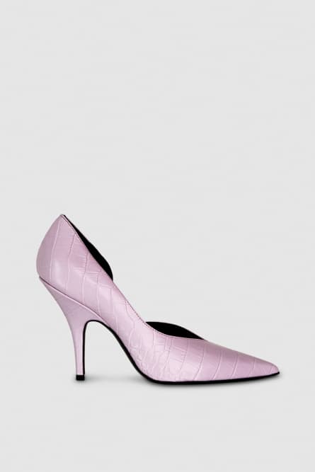 Minimal Shape leather pumps, Purple, Patrizia Pepe