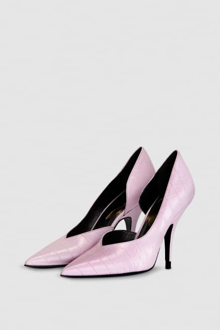 Minimal Shape leather pumps, Purple, Patrizia Pepe