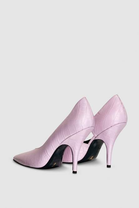 Minimal Shape leather pumps, Purple, Patrizia Pepe