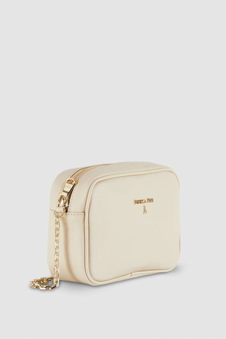 Borsa con tracolla in pelle, Beige, Patrizia Pepe