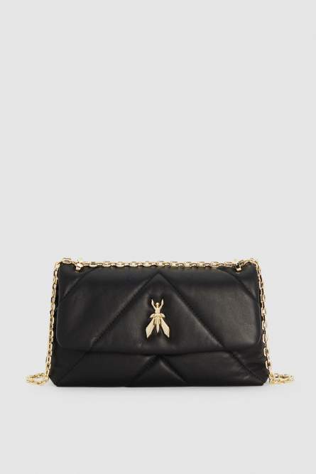 Tracolla con patta Fly Puffy, Nero, Patrizia Pepe