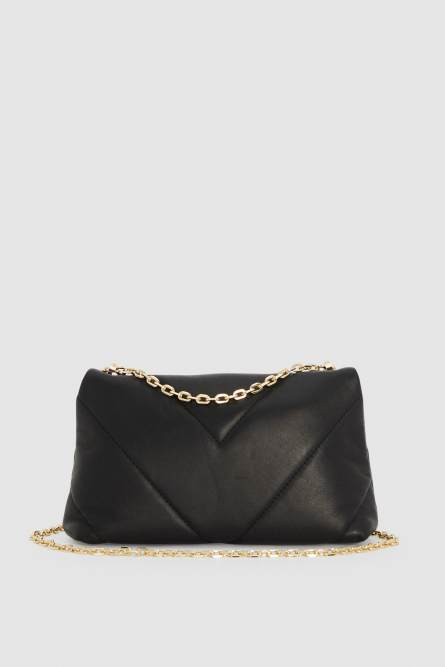 Tracolla con patta Fly Puffy, Nero, Patrizia Pepe