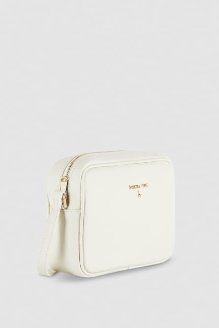 Camera bag in pelle con tasca interna, Bianco, Patrizia Pepe
