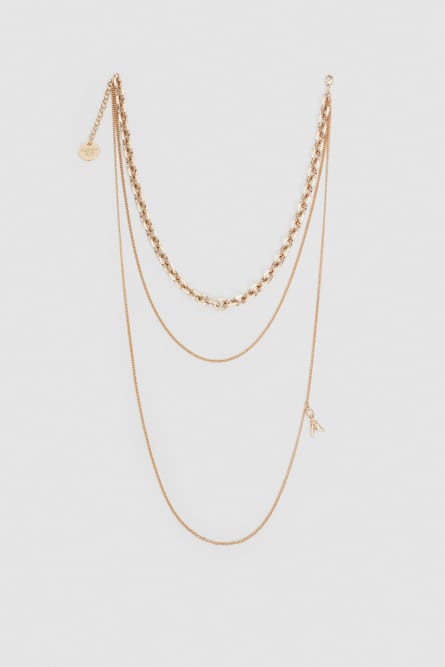 Choker avec cha&icirc;nes, Or, Patrizia Pepe