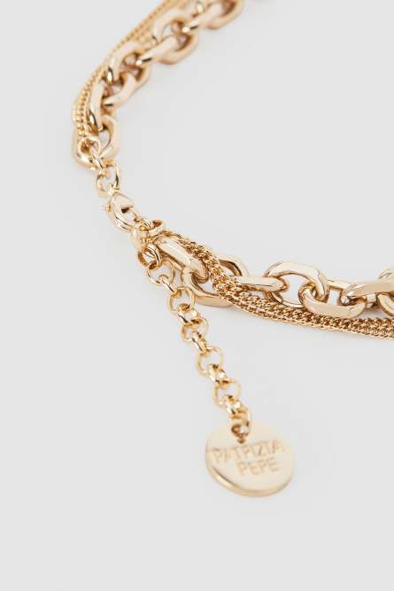 Choker avec cha&icirc;nes, Or, Patrizia Pepe