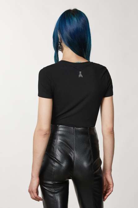 T-Shirt Essential, Schwarz, Patrizia Pepe