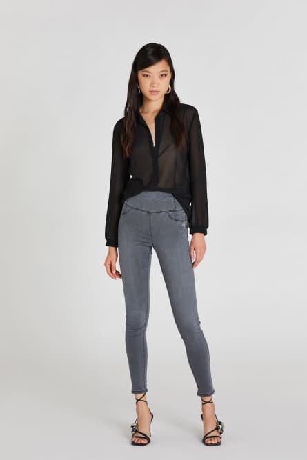 Denim jeggings, Grey, Denim
