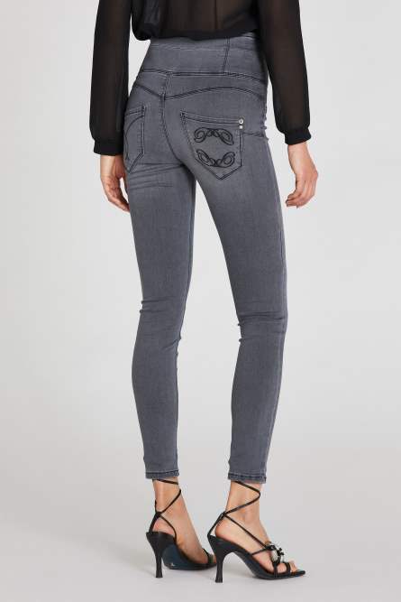Denim jeggings, Grey, Denim