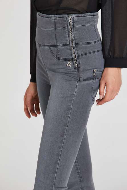 Denim jeggings, Grey, Denim