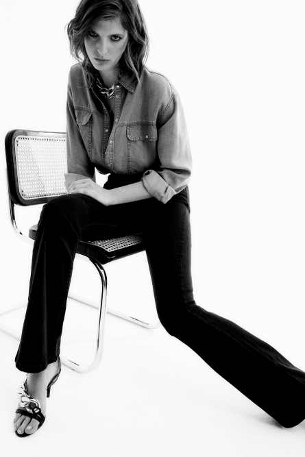 Denim jeggings, Black, Denim