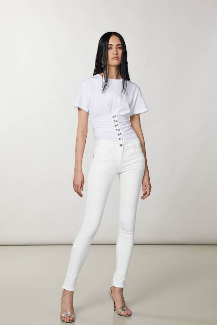 Jeggings, Bianco, Denim