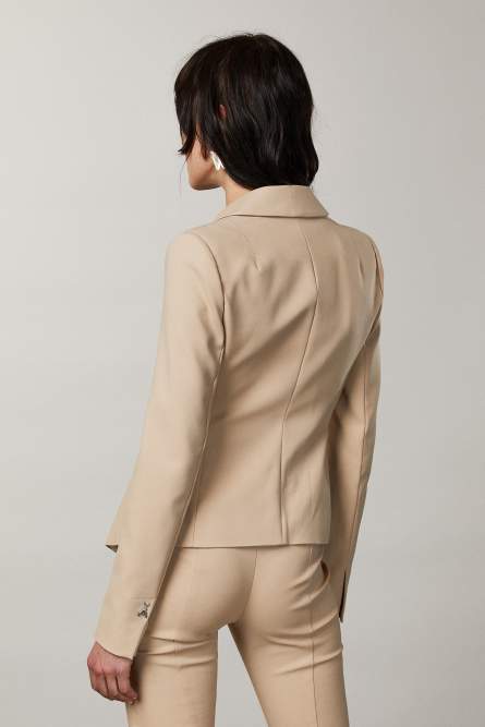 2-button slim jacket, Beige, Patrizia Pepe