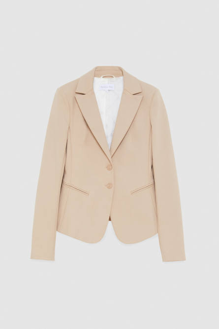 2-button slim jacket, Beige, Patrizia Pepe