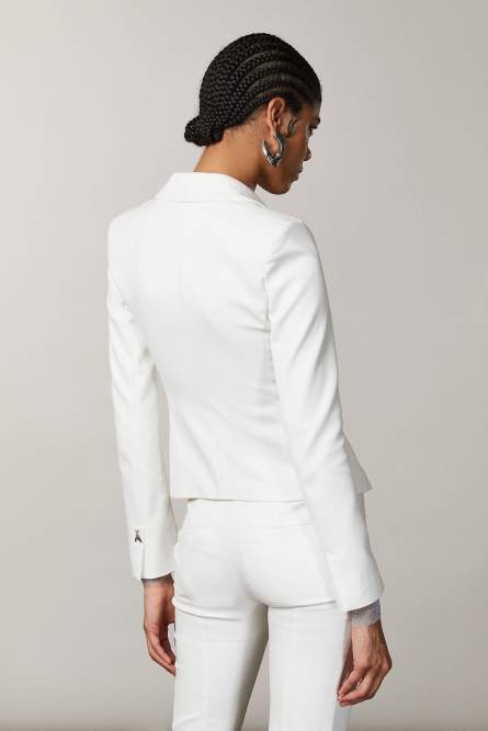 2-button slim jacket, White, Patrizia Pepe