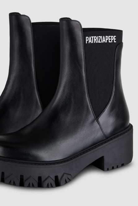 Beatles biker boots, Black, Patrizia Pepe