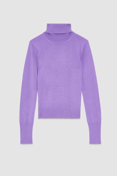 Rollkragenpullover aus Wolle, Violett, Patrizia Pepe