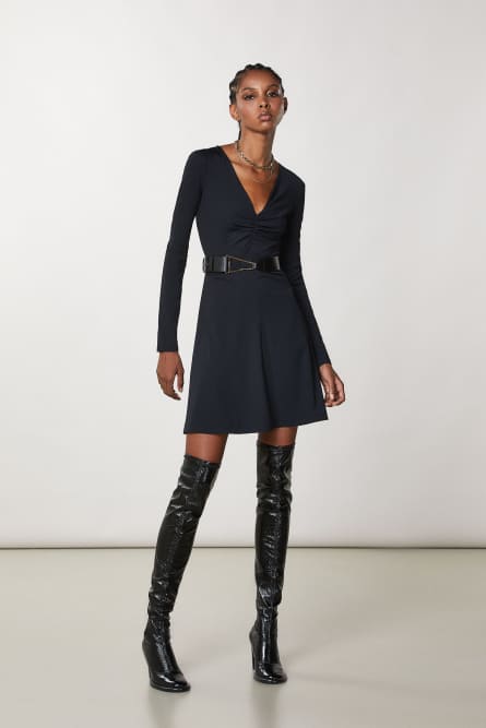 Jersey mini dress, Black, Patrizia Pepe
