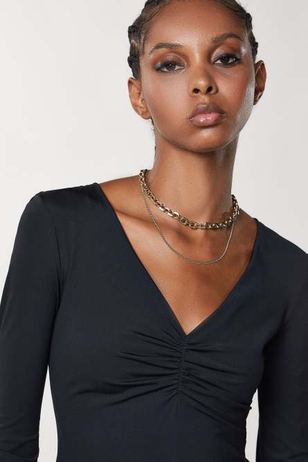 Jersey mini dress, Black, Patrizia Pepe