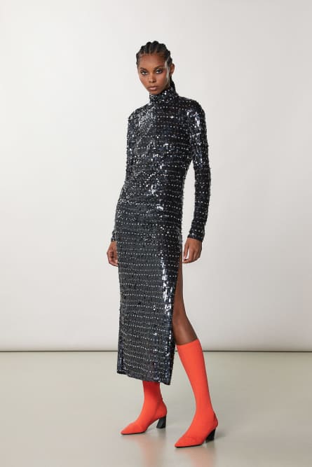 Knit heeled boots, Orange, Patrizia Pepe