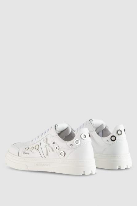 Sneaker in pelle, Bianco, Patrizia Pepe