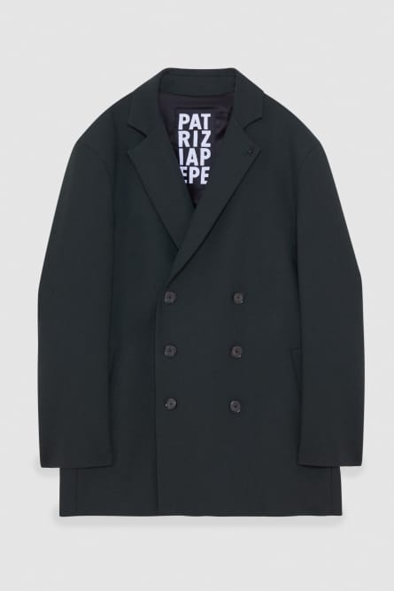 Cappotto doppio petto foderato, Verde, Patrizia Pepe