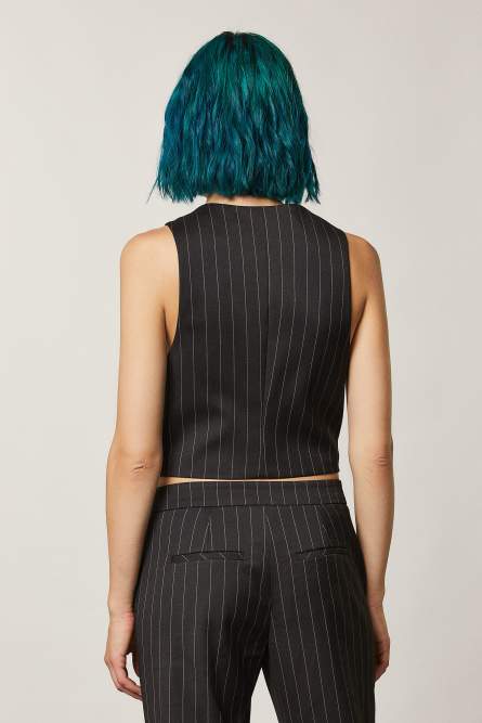 Viscose vest, Black, Patrizia Pepe