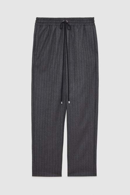 Viscose ankle pants, Black, Grey, Patrizia Pepe
