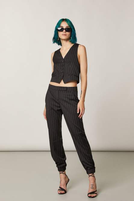 Viscose vest, Black, Patrizia Pepe