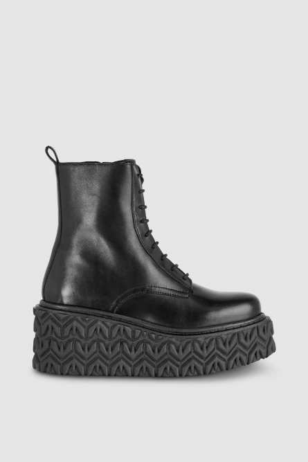 Bikerstiefel mit Reißverschluss, Schwarz, Patrizia Pepe