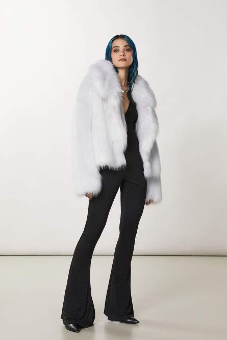 Fluffy over jacket, White, Patrizia Pepe
