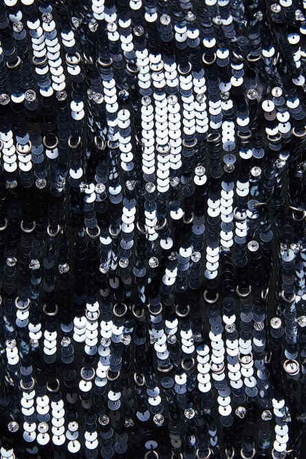 Paillettenbesetztes Kleid mit offenem R&uuml;cken, Schwarz, Patrizia Pepe