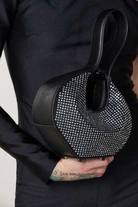 Bangle Bag Strass, Nero, Patrizia Pepe