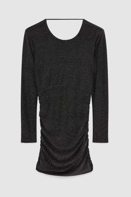Lurex mini dress, Black, Patrizia Pepe