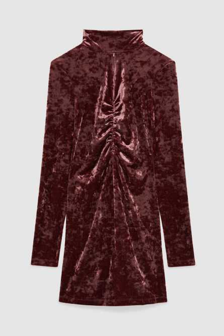 Essential Samtkleid, Violett, Patrizia Pepe