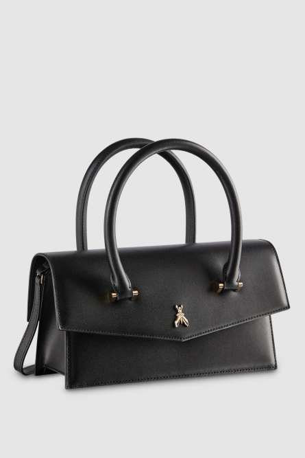 Fly Bamby Leather Bag Large, Black, Patrizia Pepe
