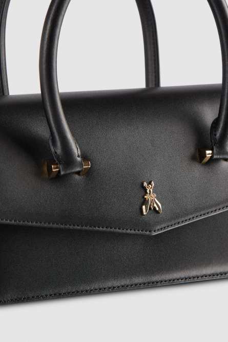 Fly Bamby Leather Bag Large, Black, Patrizia Pepe