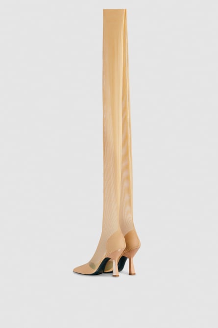 Cuissardes en tulle, Beige, Patrizia Pepe