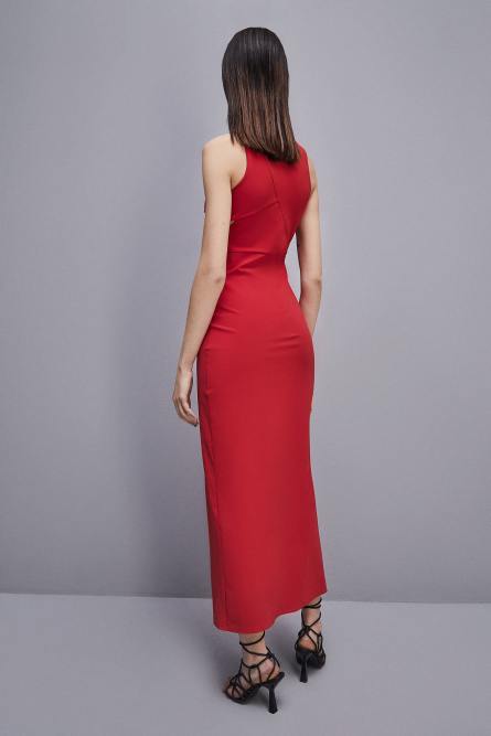 Abito cut-out in jersey, Rosso, Patrizia Pepe