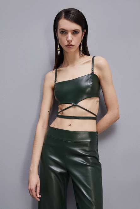 Bandeau-BH mit Trägern, Grün, Patrizia Pepe