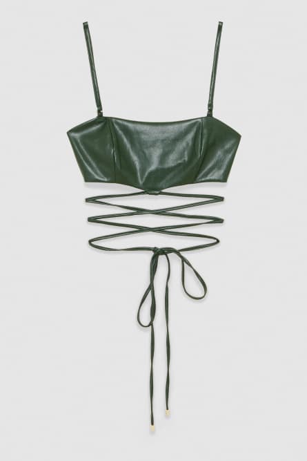 Bandeau-BH mit Trägern, Grün, Patrizia Pepe