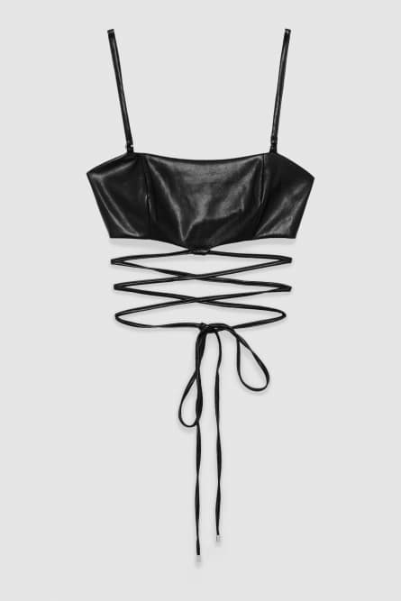 Bandeau-BH mit Trägern, Schwarz, Patrizia Pepe