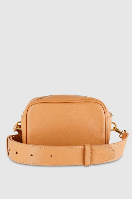 Fly Camera leather shoulder bag, Beige, Patrizia Pepe