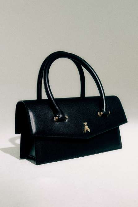 Fly Bamby Leather Bag Large, Black, Patrizia Pepe
